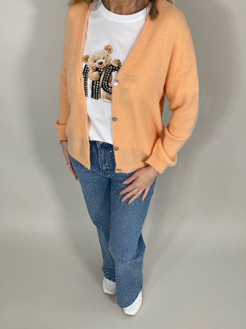 Cardigan Uni mit Knopfleiste in versch. Farben Artikel 5587