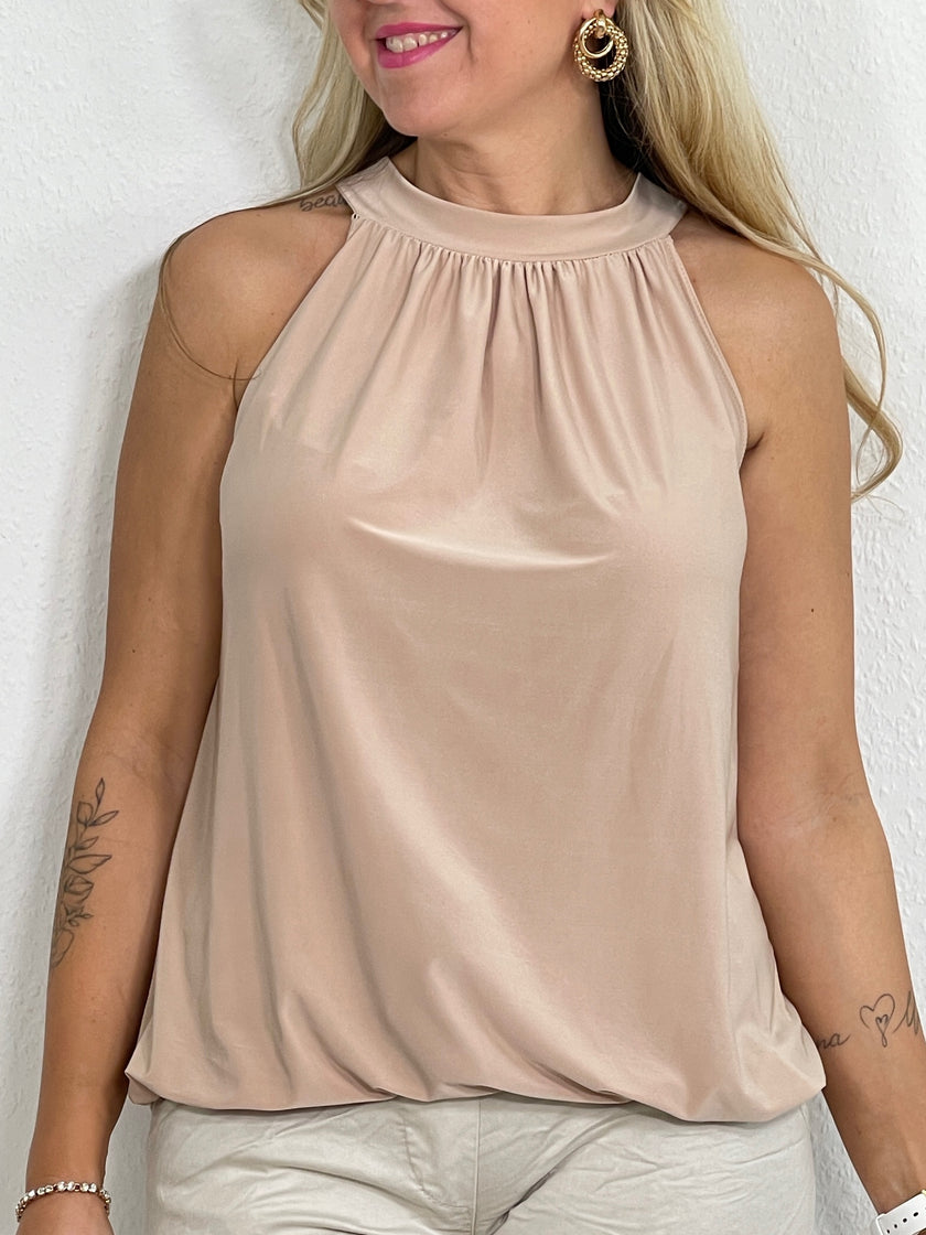 Neckholder Top Uni Kofferstoff in versch. Farben Artikel 3540
