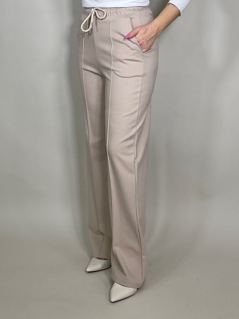 Palazzo-Hose Classic mit Bügelfalte in Beige Artikel 5045