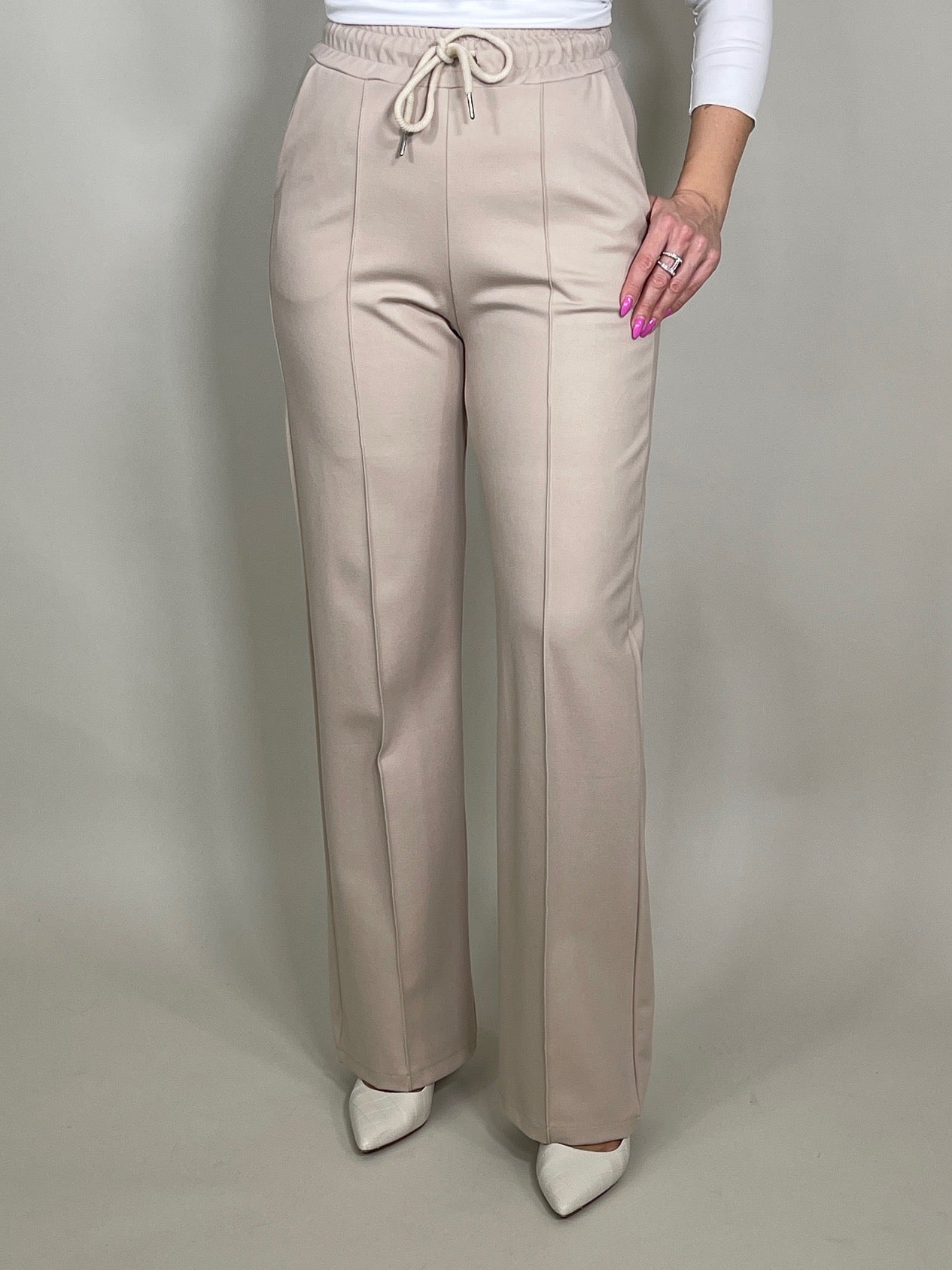 Palazzo-Hose Classic mit Bügelfalte in Beige Artikel 5045
