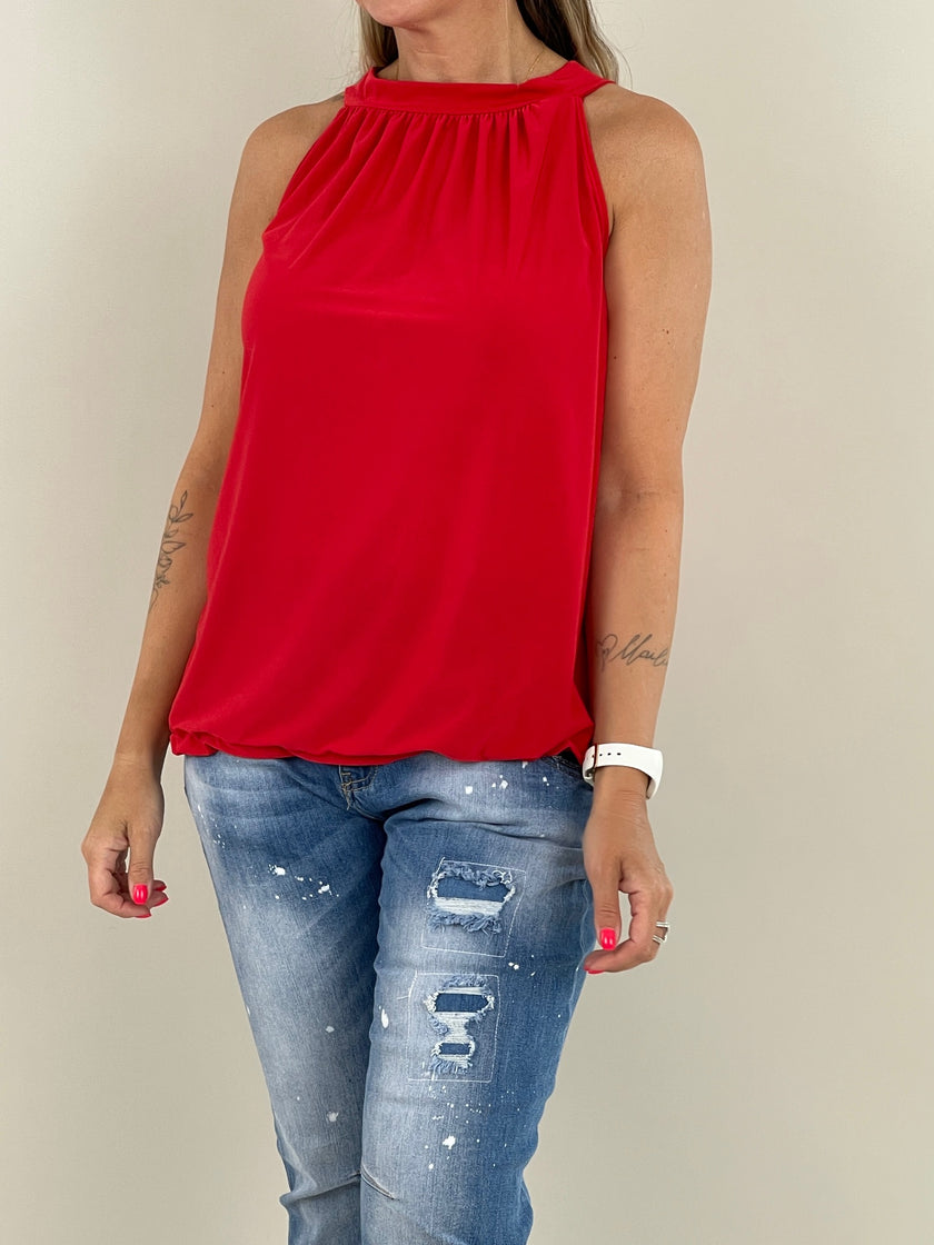 Neckholder Top Uni Kofferstoff in versch. Farben Artikel 3540