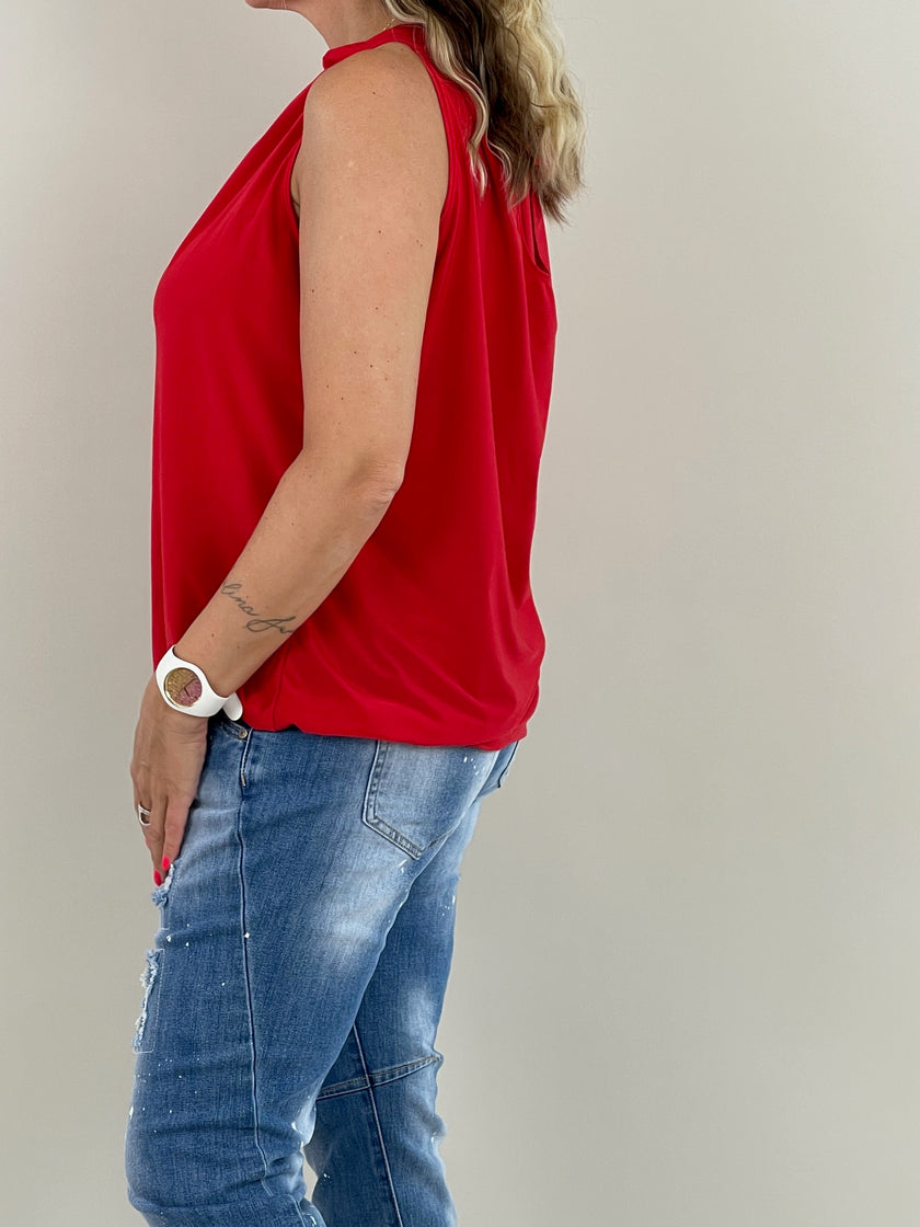 Neckholder Top Uni Kofferstoff in versch. Farben Artikel 3540