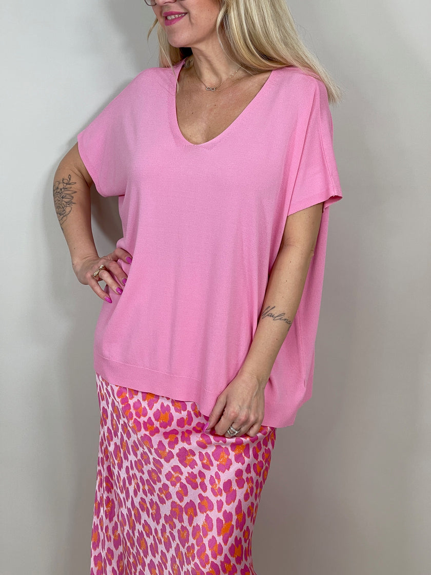 Pullover Kurzarm Feinstrick versch. Farben Artikel 5752