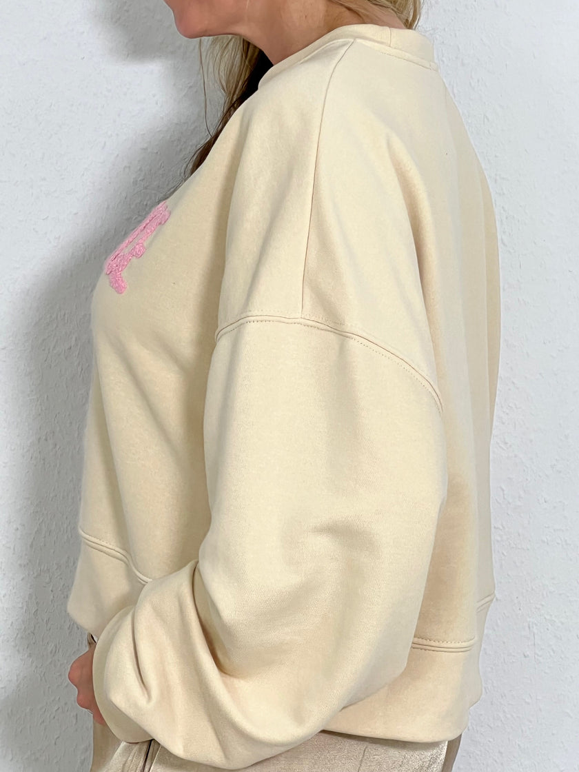 Sweater mit Frottee-Aufdruck in versch. Farben Artikel 5007