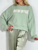 Sweater mit Frottee-Aufdruck in versch. Farben Artikel 5007