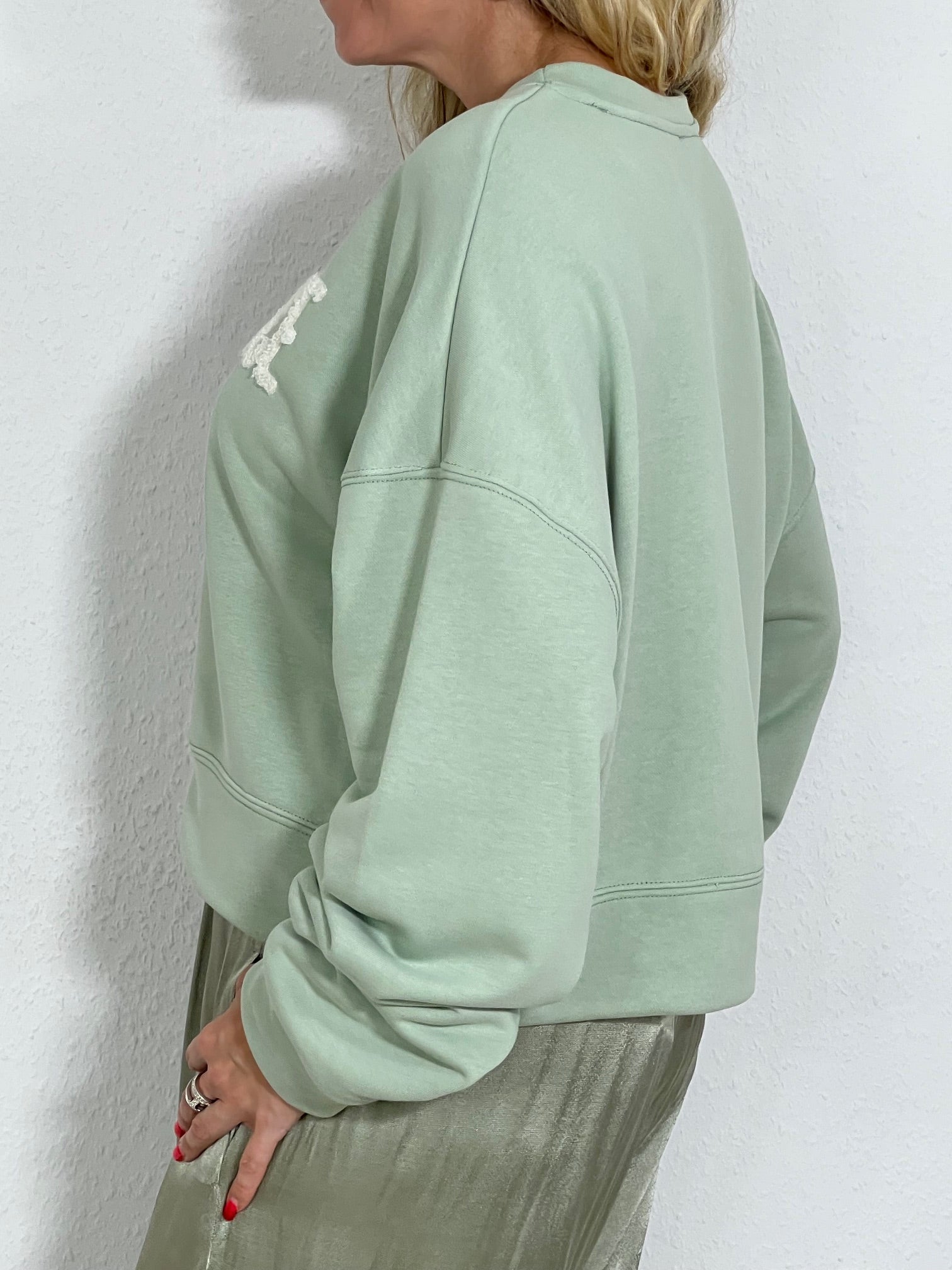 Sweater mit Frottee-Aufdruck in versch. Farben Artikel 5007