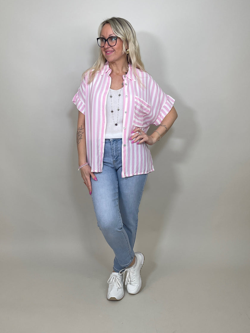 Bluse kurz gestreift in versch. Farben Artikel 4092