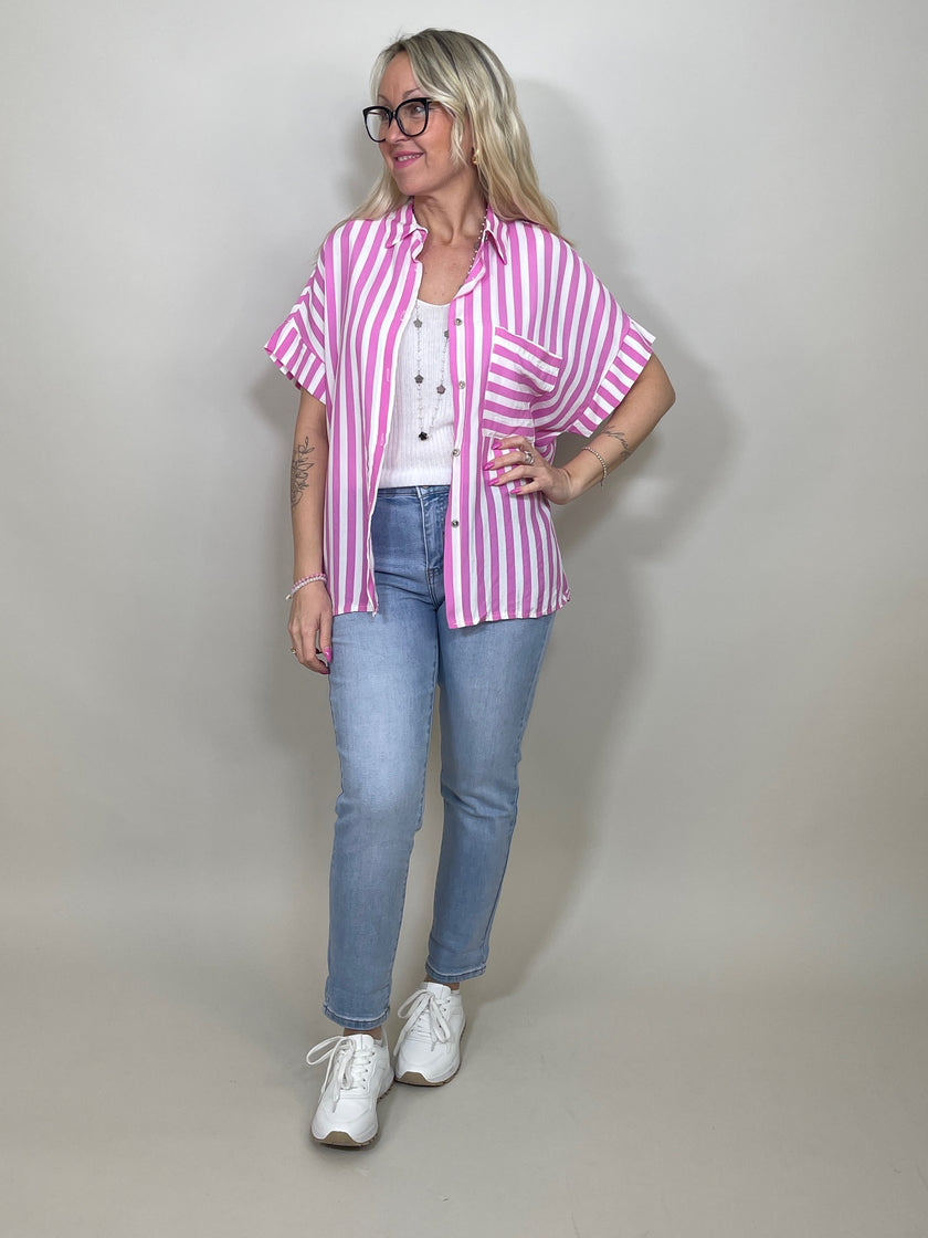Bluse kurz gestreift in versch. Farben Artikel 4092