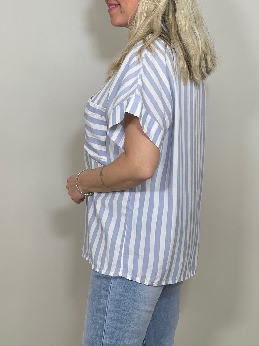 Bluse kurz gestreift in versch. Farben Artikel 4092
