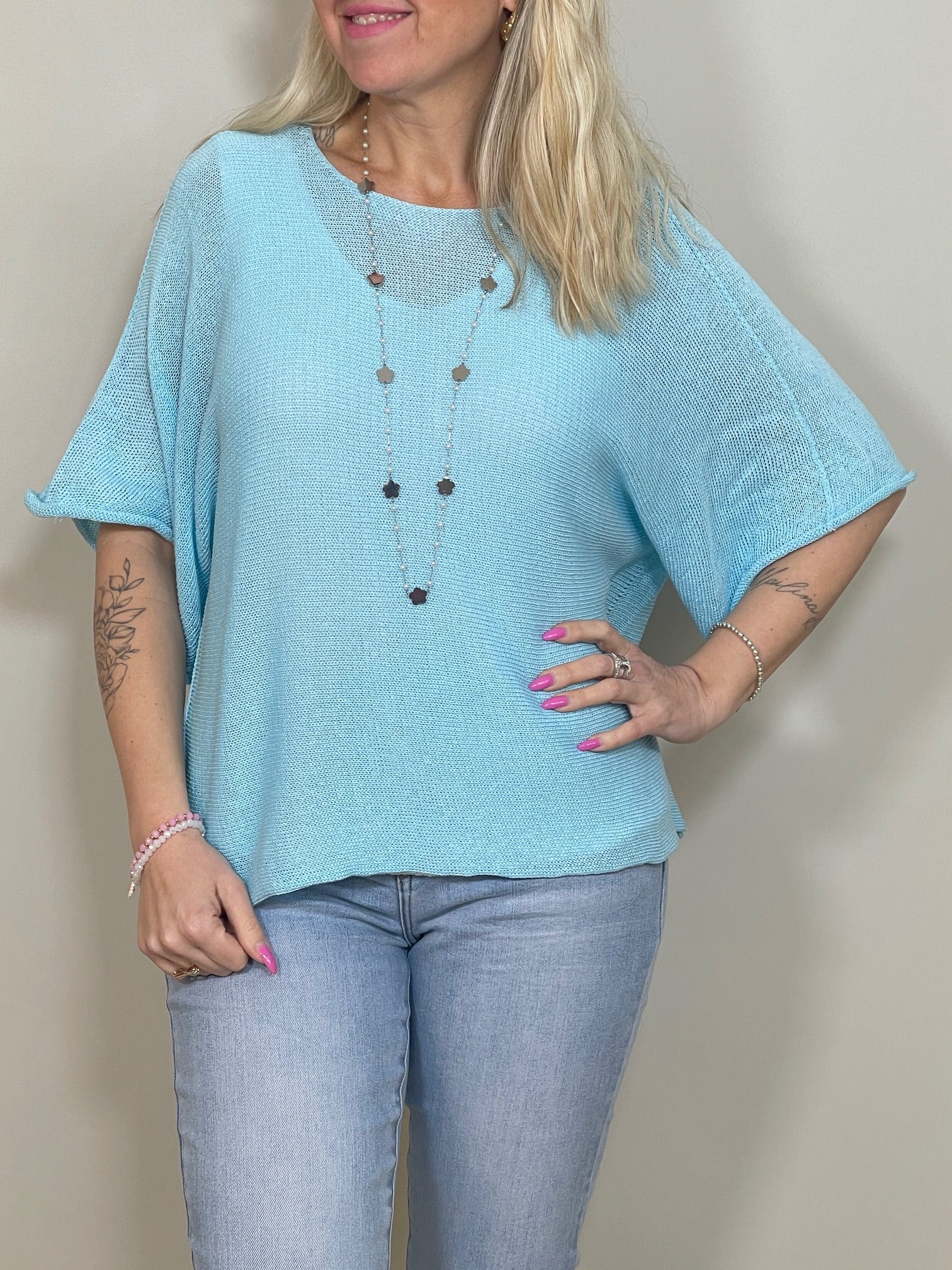 Pullover Kurz Feinstrick versch. Farben Artikel 5768