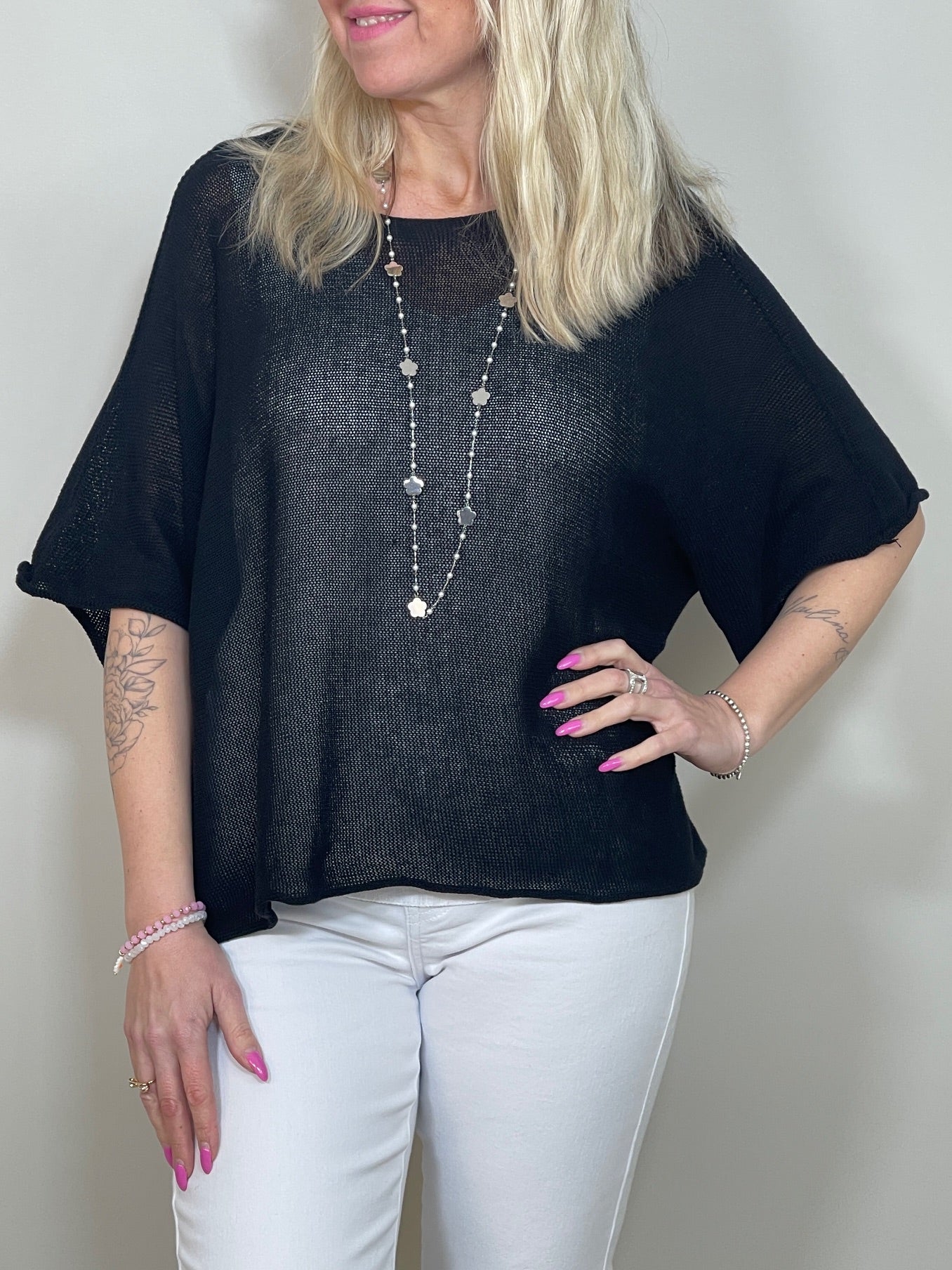 Pullover Kurz Feinstrick versch. Farben Artikel 5768