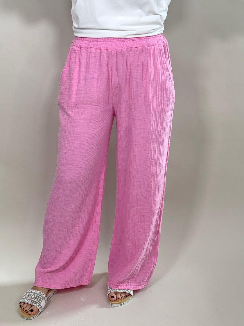 Musselin Hose Uni in versch. Farben Artikel 5780