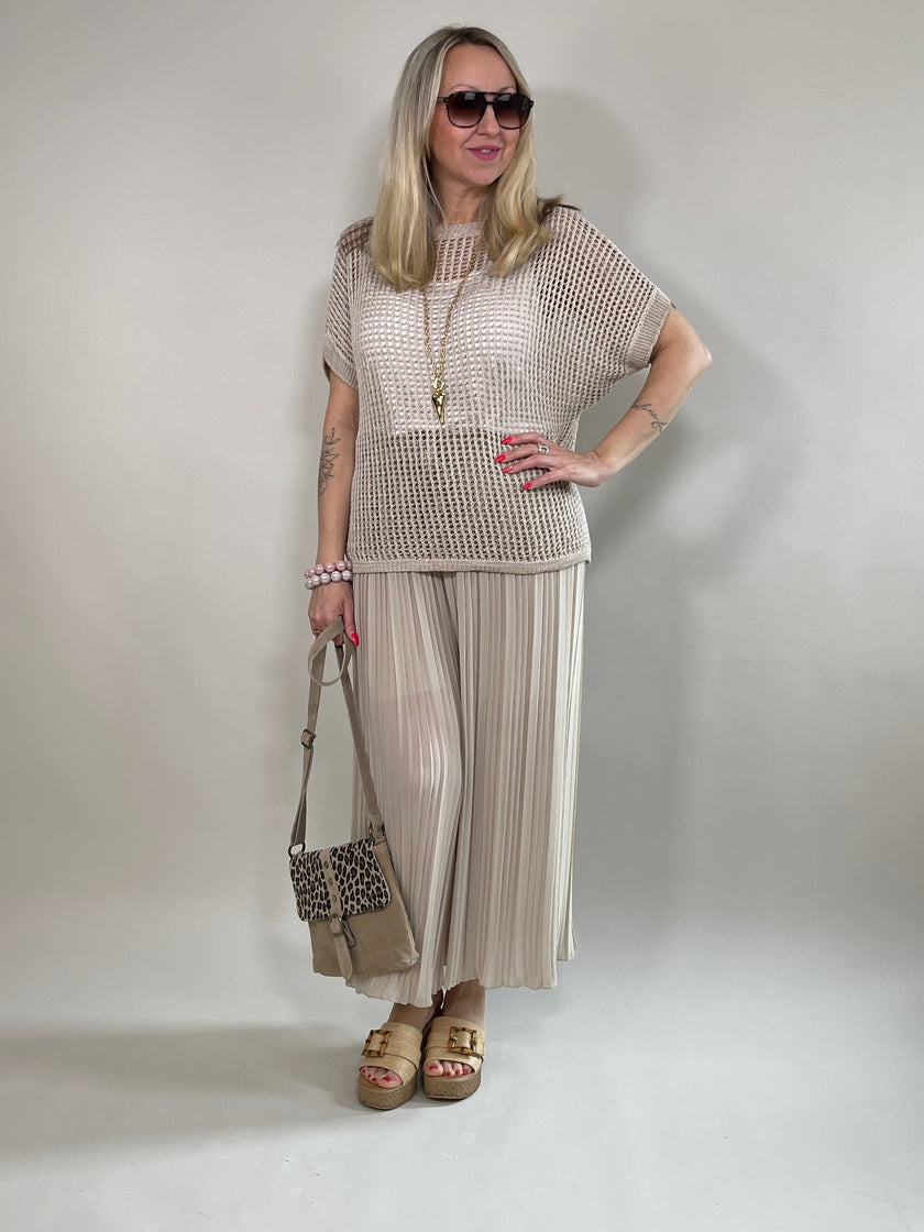 Plissee Hose Uni in versch. Farben Artikel 5858