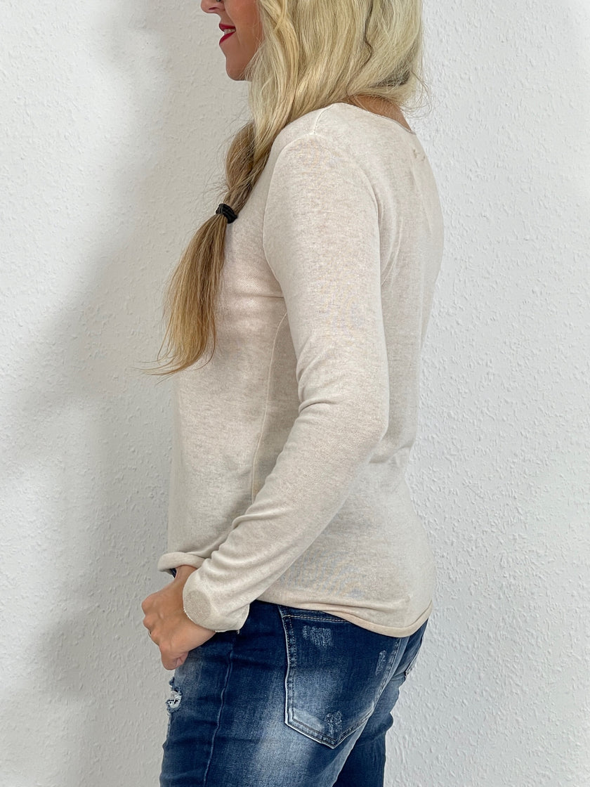 Langarmshirt mit Glitzerfäden versch. Farben Artikel 1051