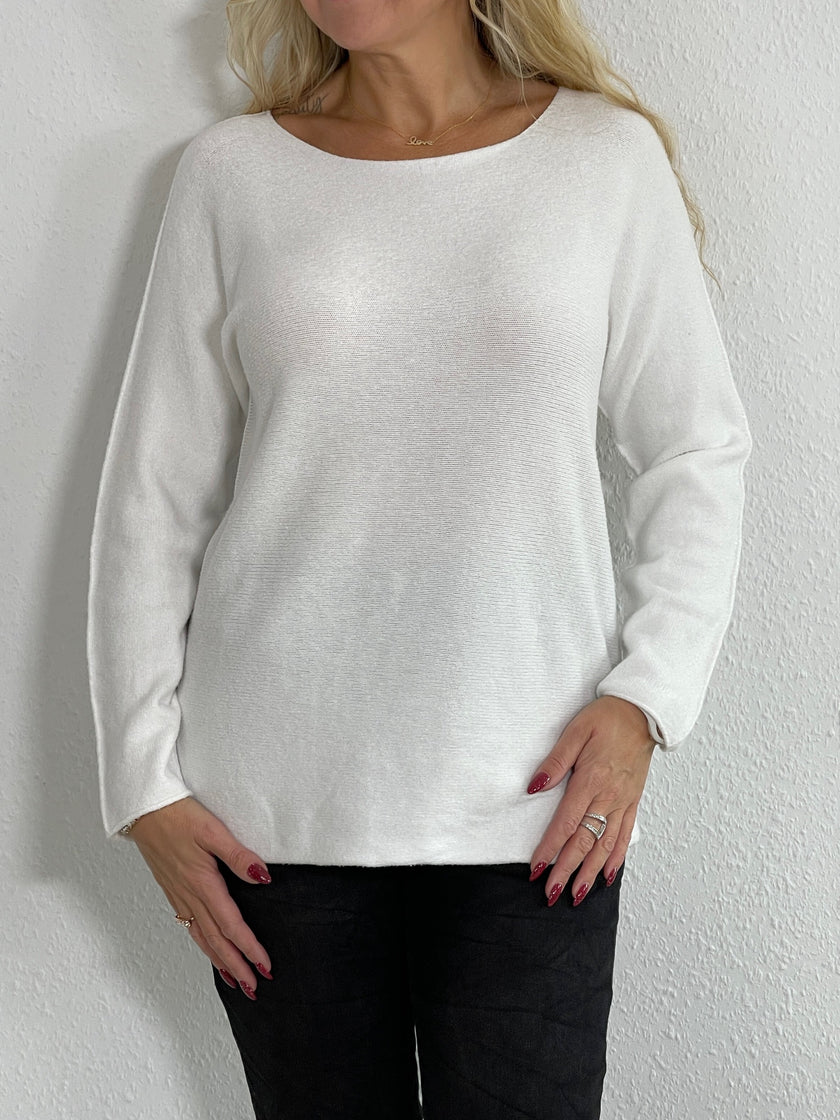 Pullover leichter U-Boot Ausschnitt in versch. Farben Artikel 5361