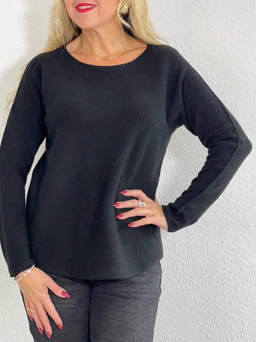 Pullover leichter U-Boot Ausschnitt in versch. Farben Artikel 5361