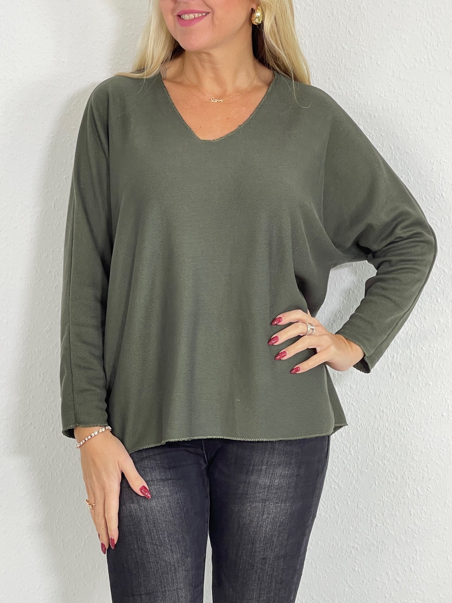 Basic Feinstrick 3/4 Ärmel in versch. Farben Artikel 5314