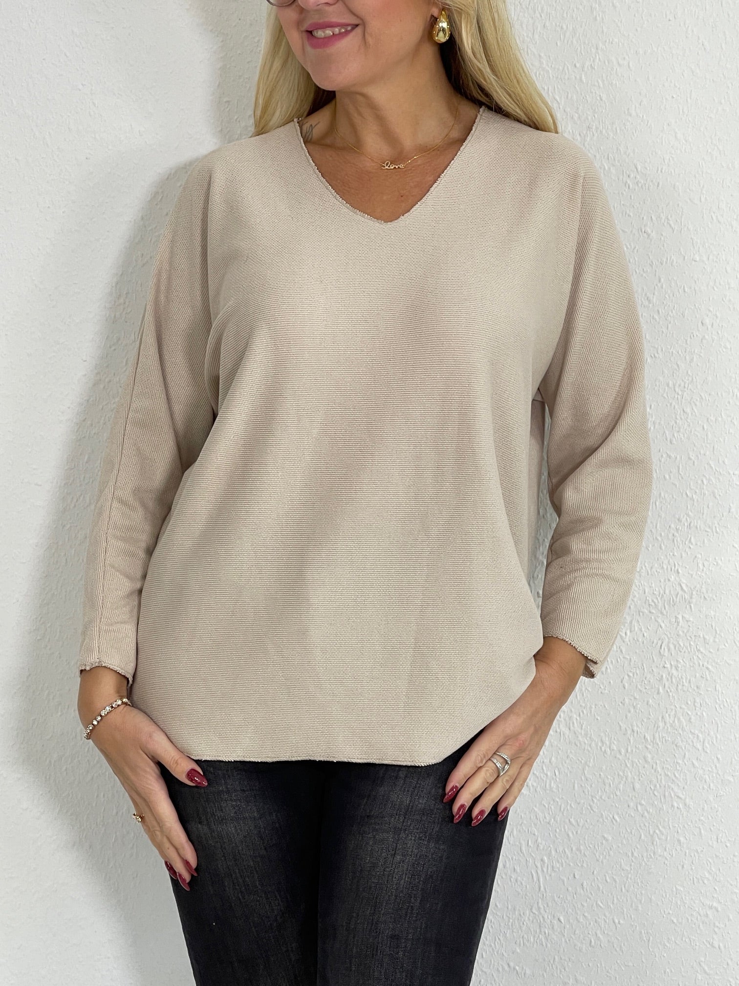 Basic Feinstrick 3/4 Ärmel in versch. Farben Artikel 5314