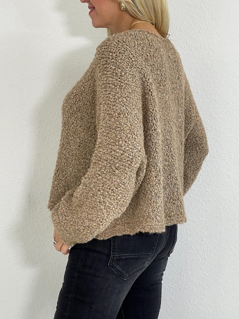 Pullover Bouclé Langarm in versch. Farben Artikel 5381