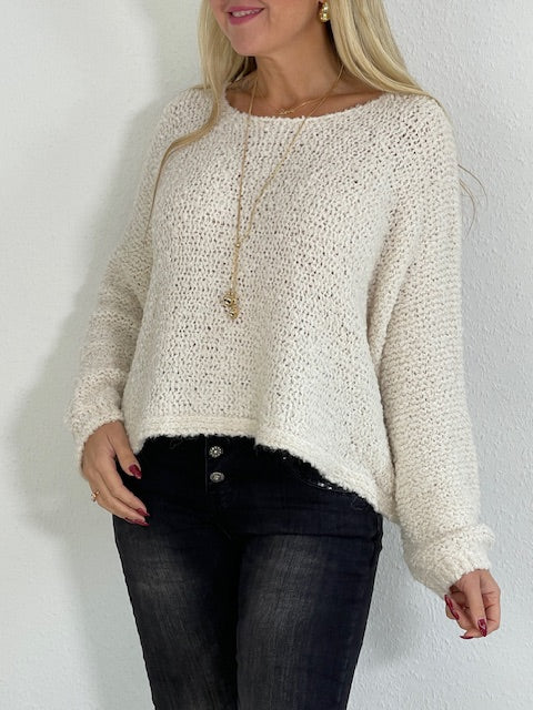 Pullover Bouclé Langarm in versch. Farben Artikel 5381