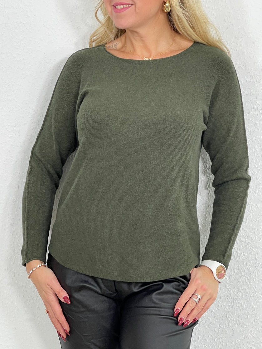 Pullover leichter U-Boot Ausschnitt in versch. Farben Artikel 5361