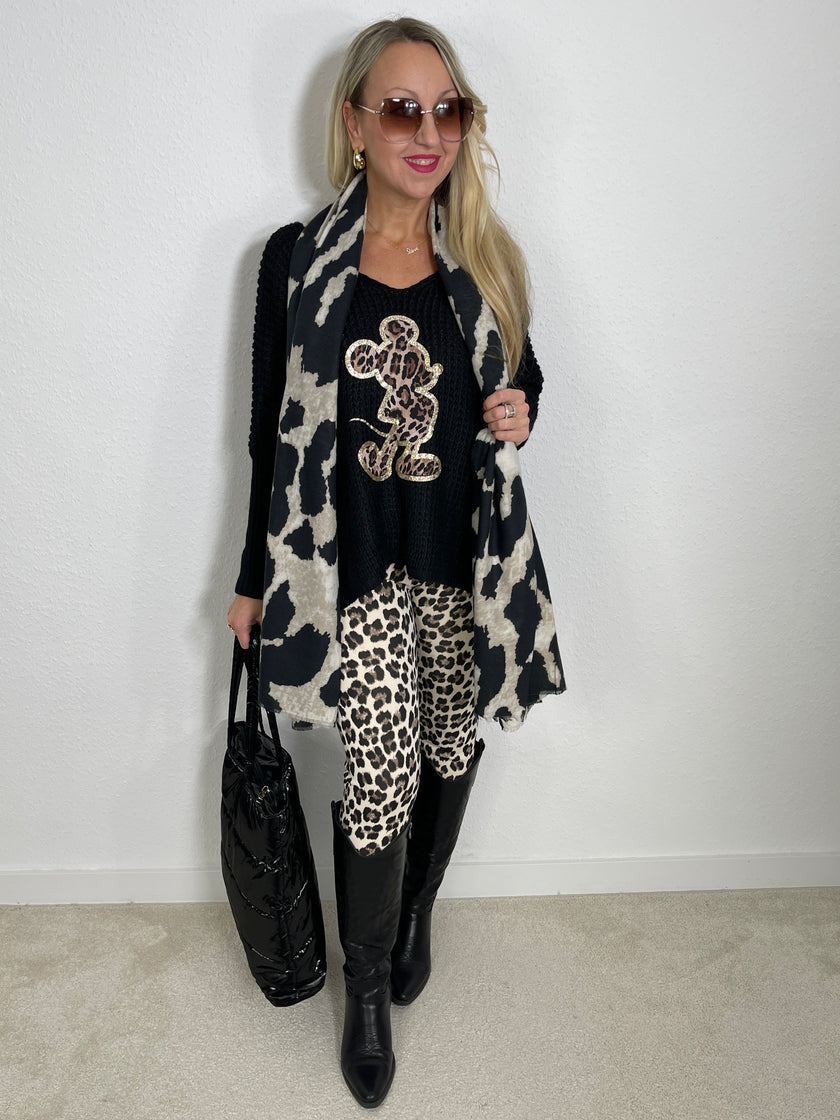 Leggings mit Leoprint in versch. Farben Artikel 5272
