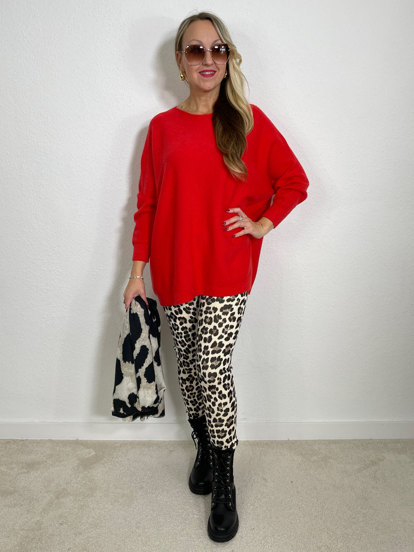 Leggings mit Leoprint in versch. Farben Artikel 5272
