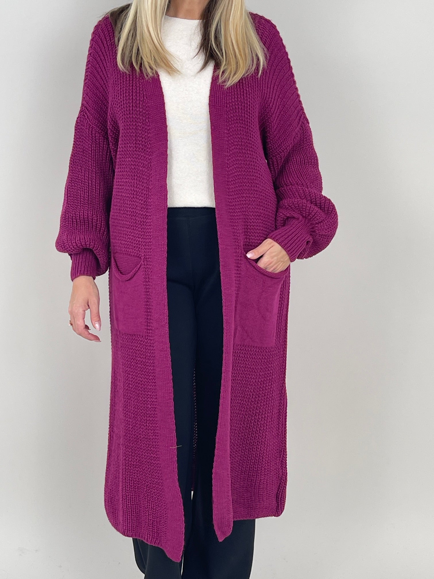 Cardigan Ballon-Ärmel in versch. Farben Artikel 6096