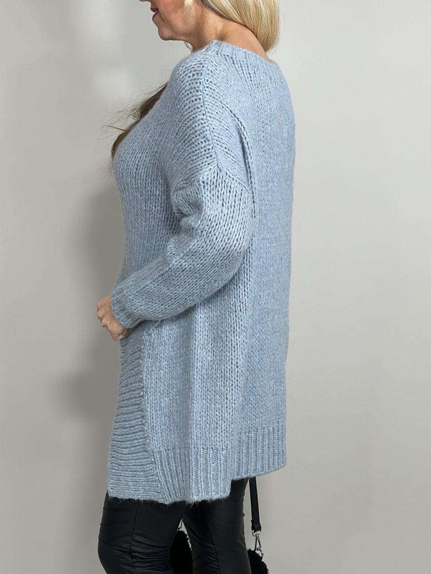 Longpullover Grobstrick in versch. Farben Artikel 5504