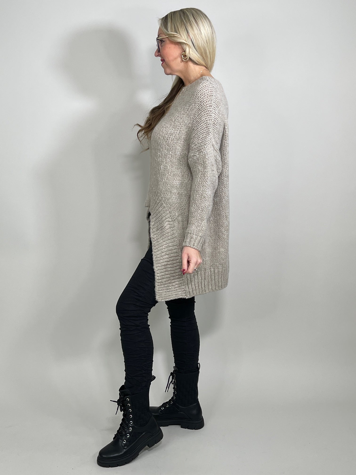 Longpullover Grobstrick in versch. Farben Artikel 5504