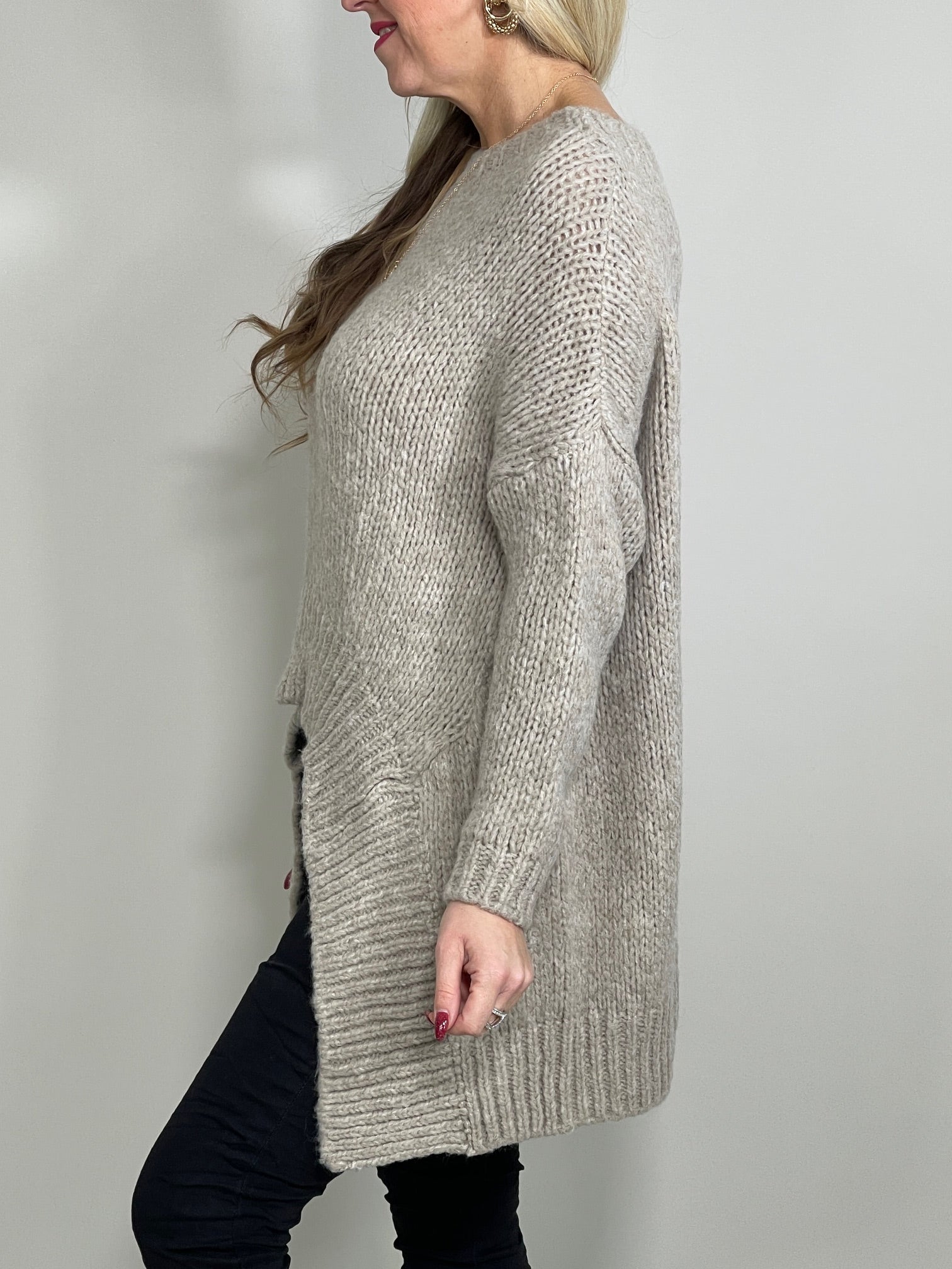 Longpullover Grobstrick in versch. Farben Artikel 5504