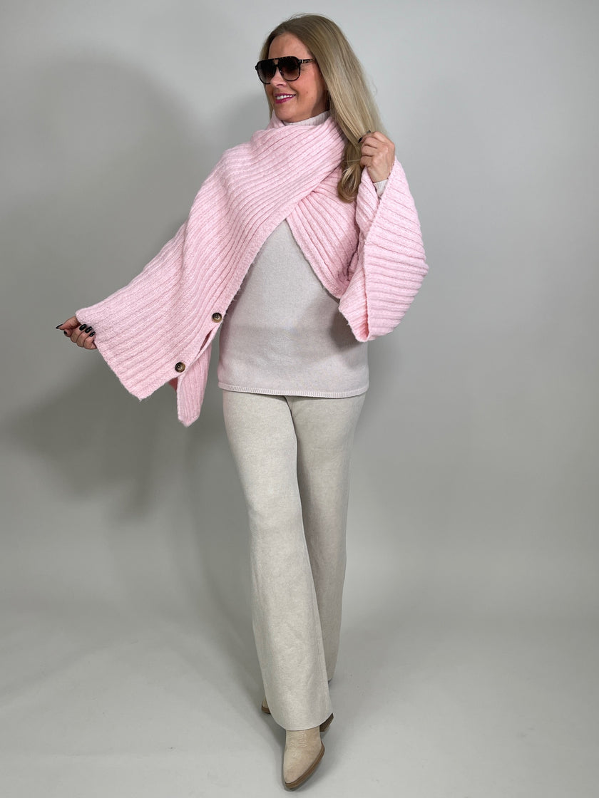 Strick-Poncho mit Ärmeln in versch. Farben Artikel 5506