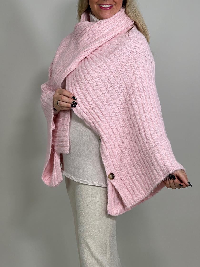 Strick-Poncho mit Ärmeln in versch. Farben Artikel 5506