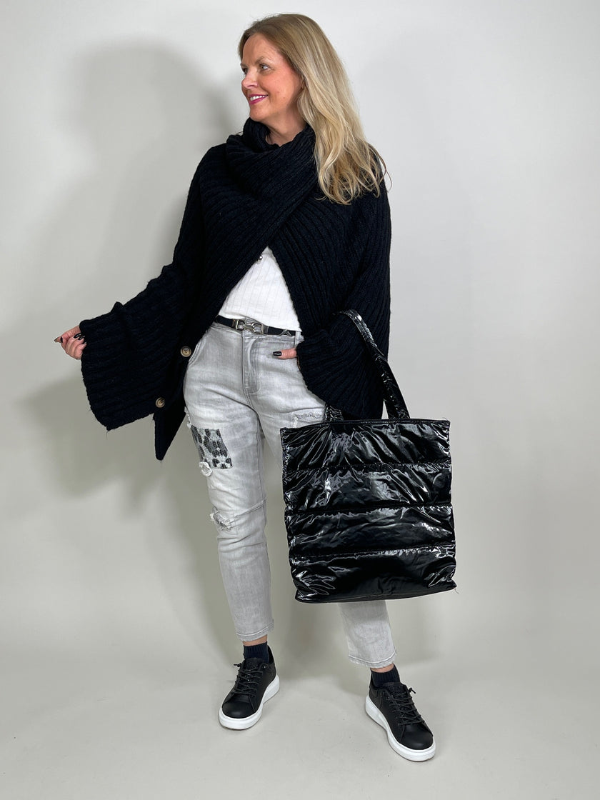 Strick-Poncho mit Ärmeln in versch. Farben Artikel 5506