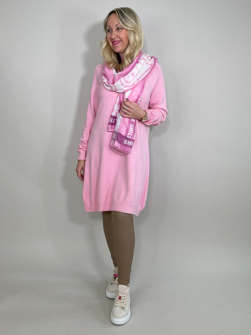 Longpullover/Strickkleid mit Stehkragen in versch. Farben Artikel 5509