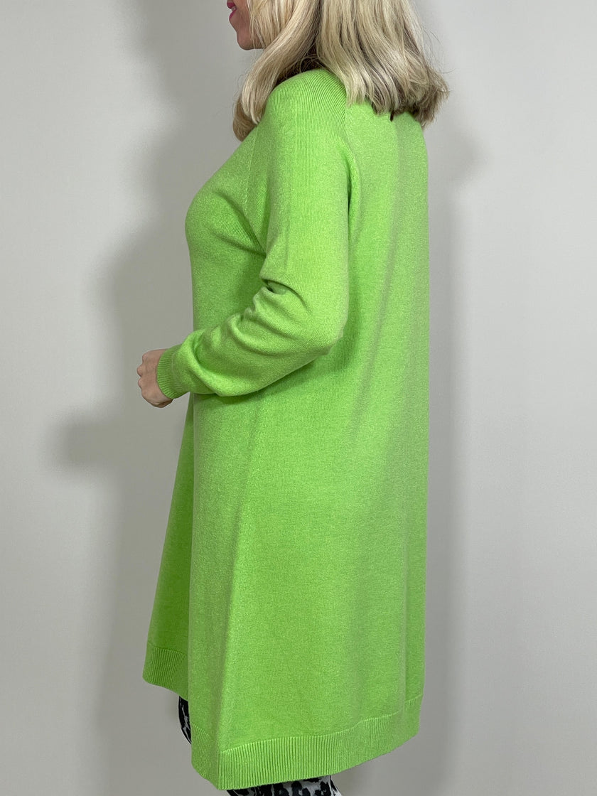 Longpullover/Strickkleid mit Stehkragen in versch. Farben Artikel 5509