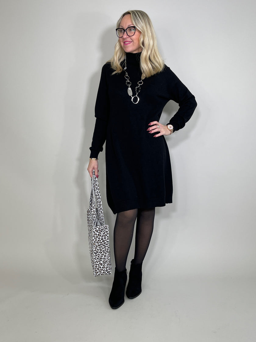 Longpullover/Strickkleid mit Stehkragen in versch. Farben Artikel 5509