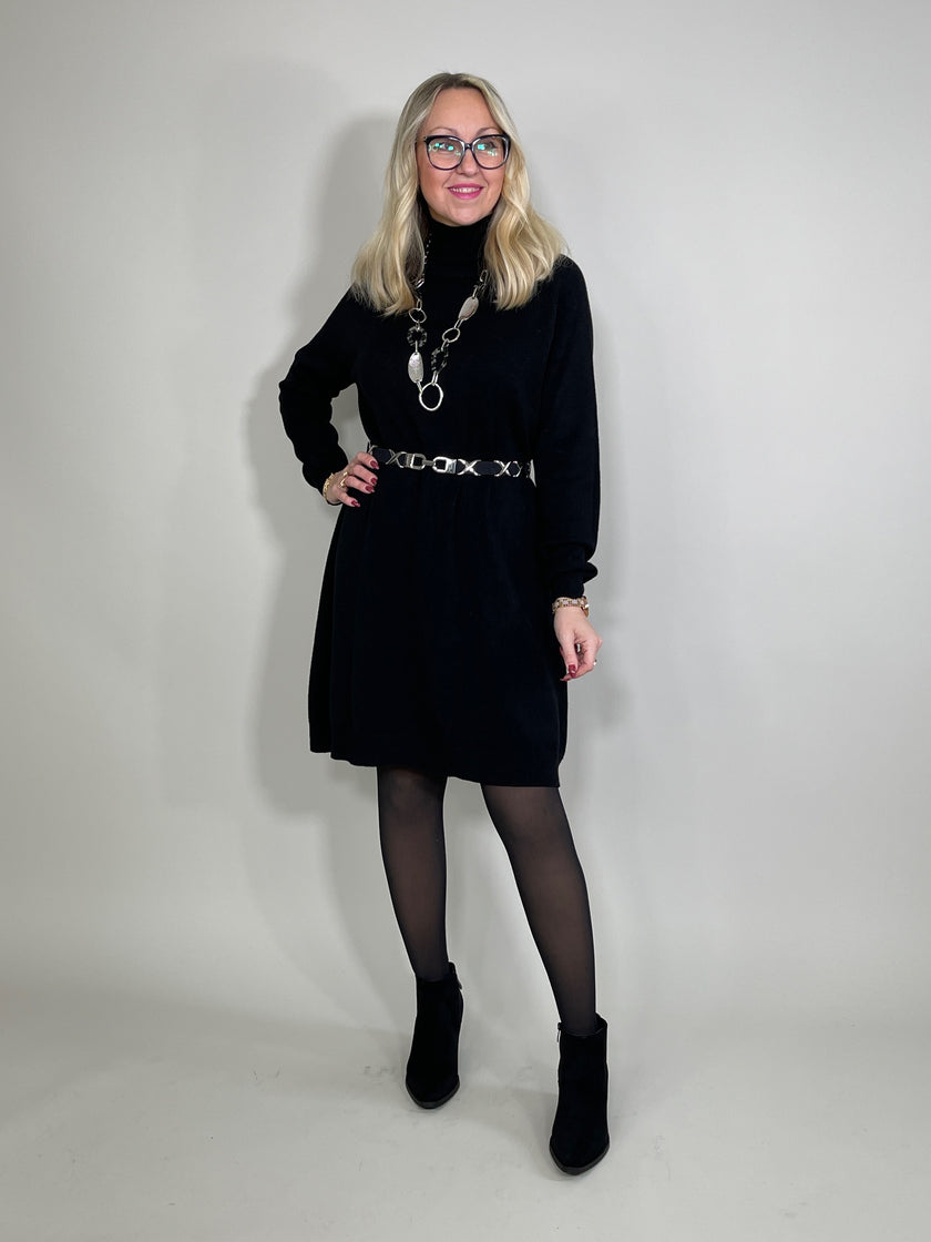 Longpullover/Strickkleid mit Stehkragen in versch. Farben Artikel 5509