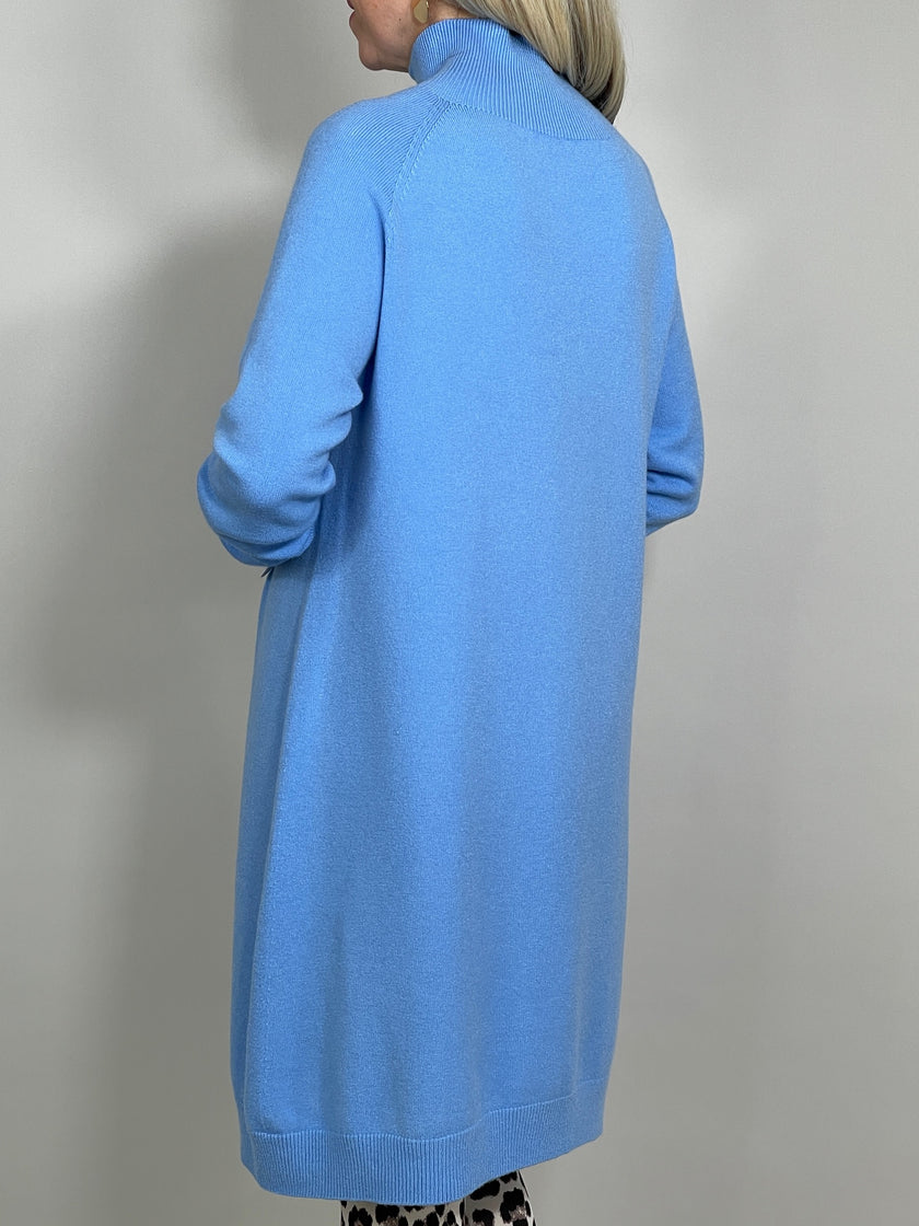 Longpullover/Strickkleid mit Stehkragen in versch. Farben Artikel 5509