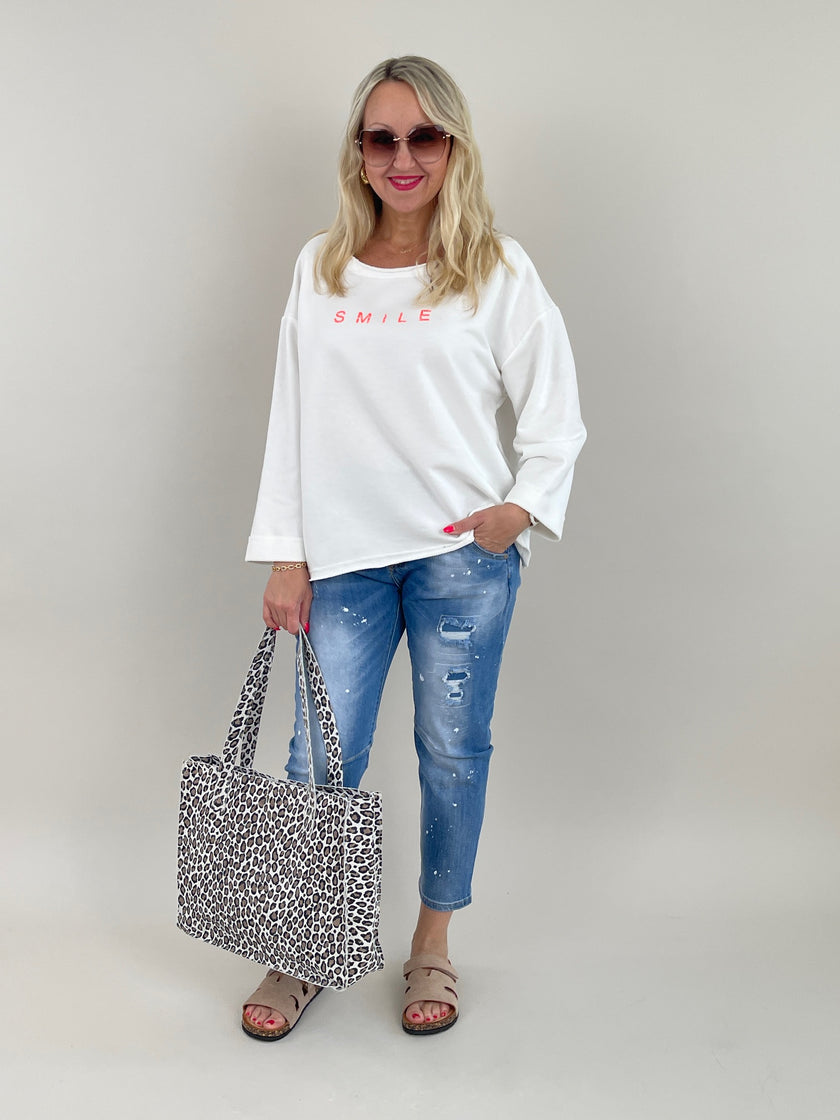 Sweatshirt Smile in versch. Farben Artikel 6078