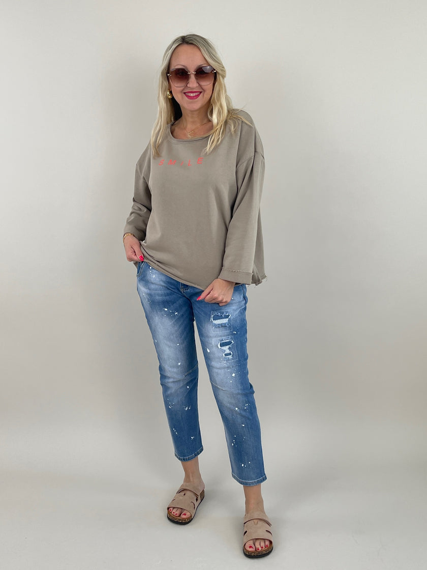 Sweatshirt Smile in versch. Farben Artikel 6078
