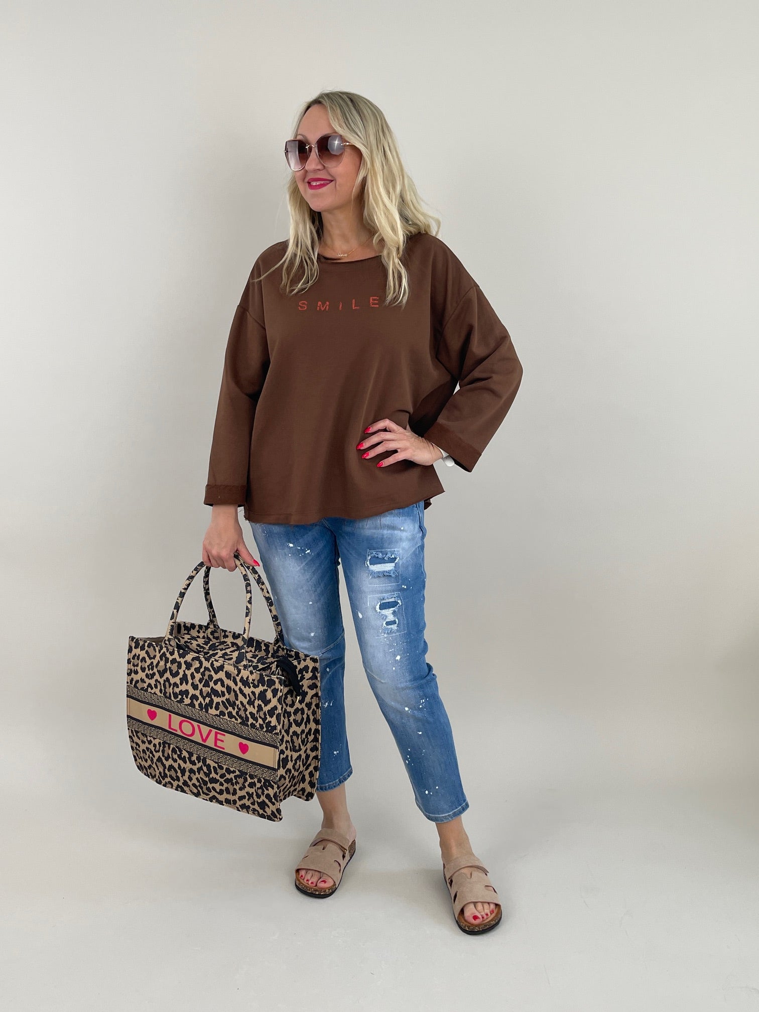 Sweatshirt Smile in versch. Farben Artikel 6078