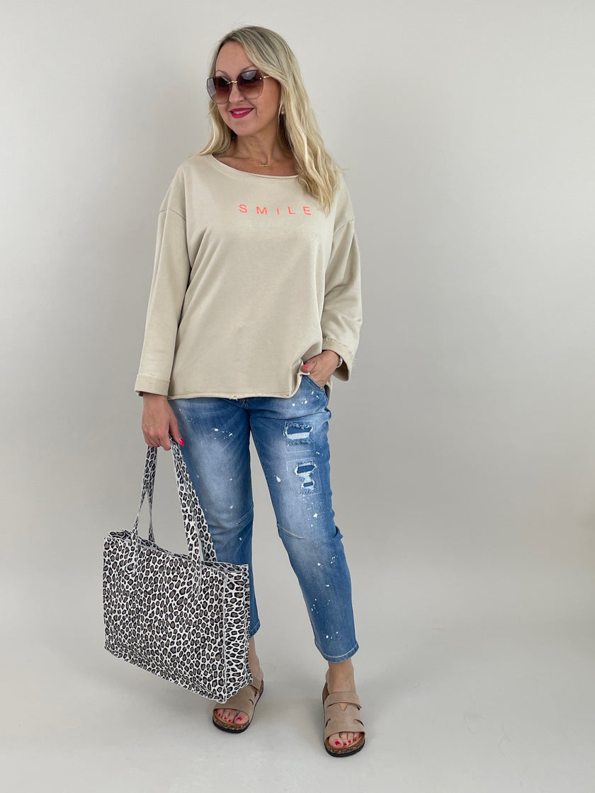 Sweatshirt Smile in versch. Farben Artikel 6078