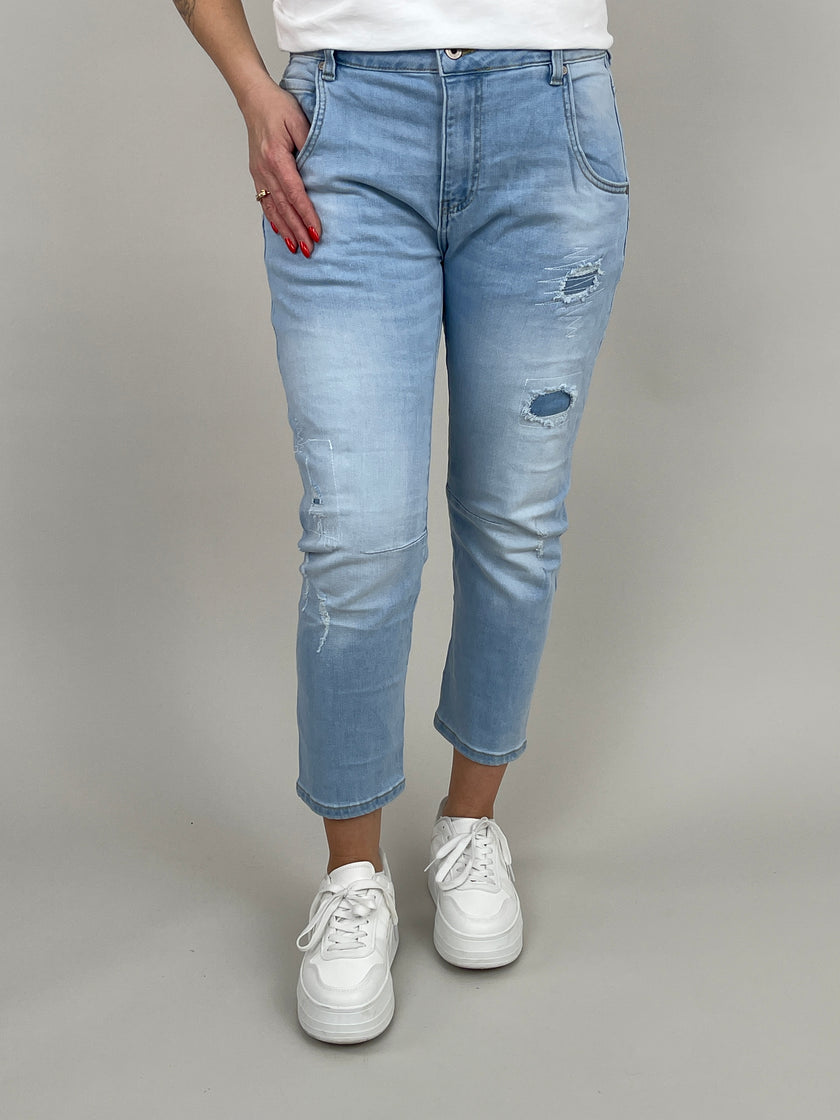 Jeans Destroyed helle Waschung Art. 6866