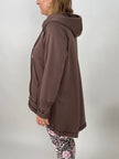 Langer Hoodie in Mokka