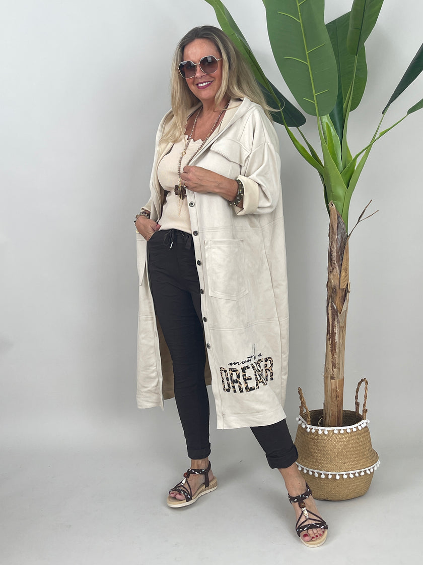 Veloursmantel Dreamer in Beige