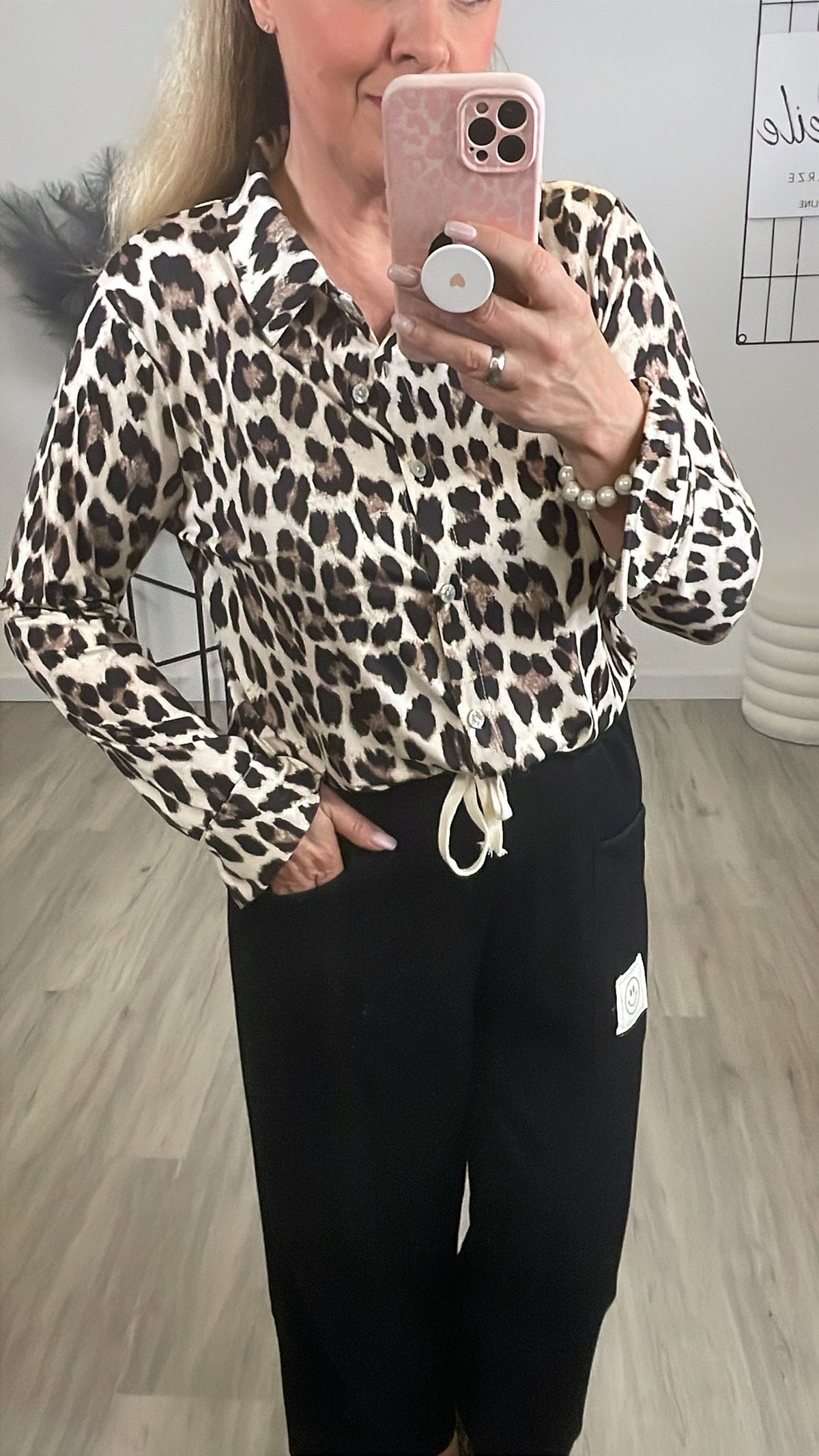 Bluse Kofferstoff Leo
