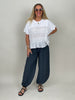 Leichte Ballonhose in Blaugrau