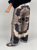 Hose Satin Paisley in Schwarz