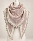 Schal mit Ornament-Muster in Rosa